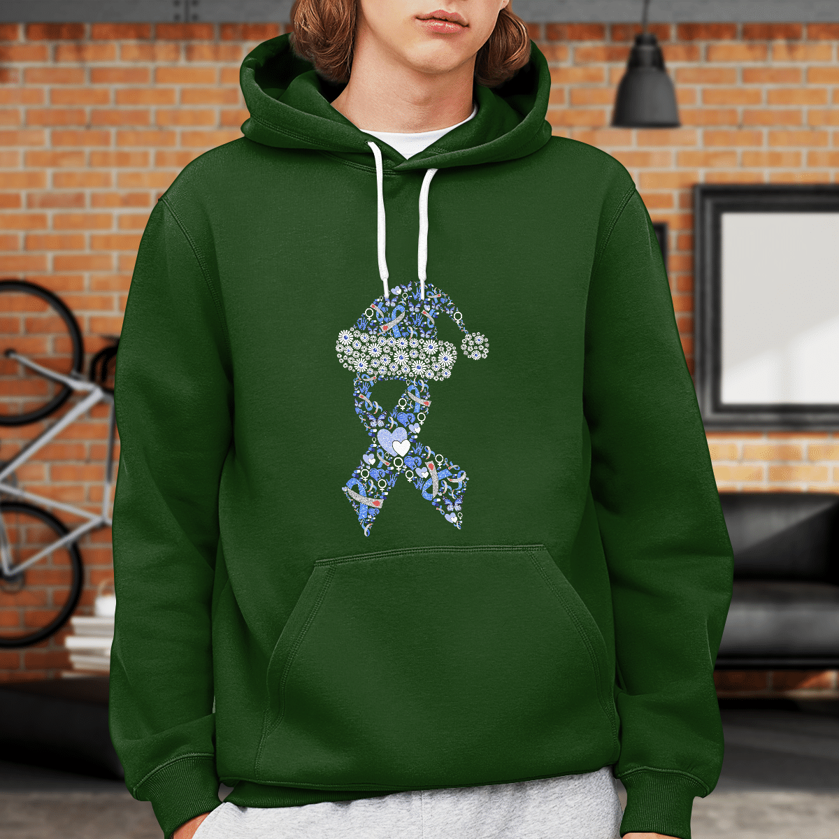 Ribbon Shape Christmas Diabetes Awareness Shirt, Gift For Diabetic