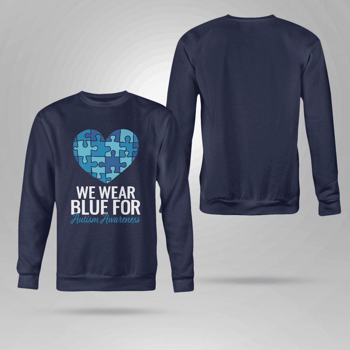We Wear Blue The Autism T-Shirt, Gift for People with Depression,