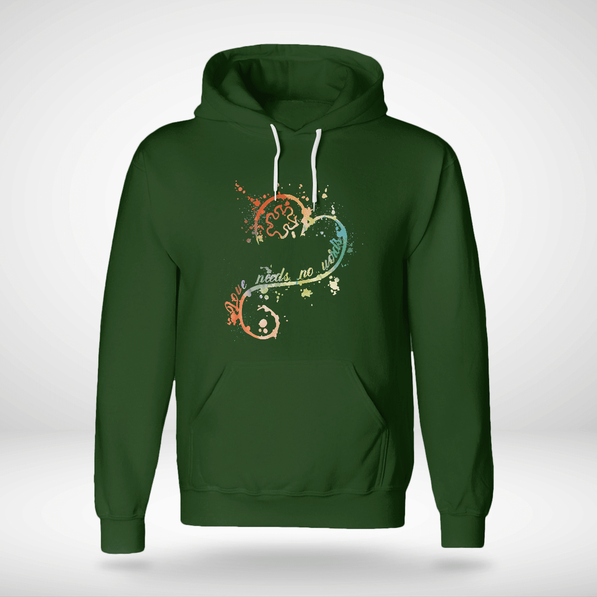 Love needs no words The Autism T-Shirt, Gift for People with Depression,