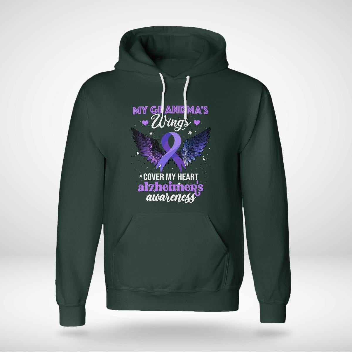 My Grandma's Wing Cover My Heart Alzheimer's Awareness Shirt, Gift For People With Dementia
