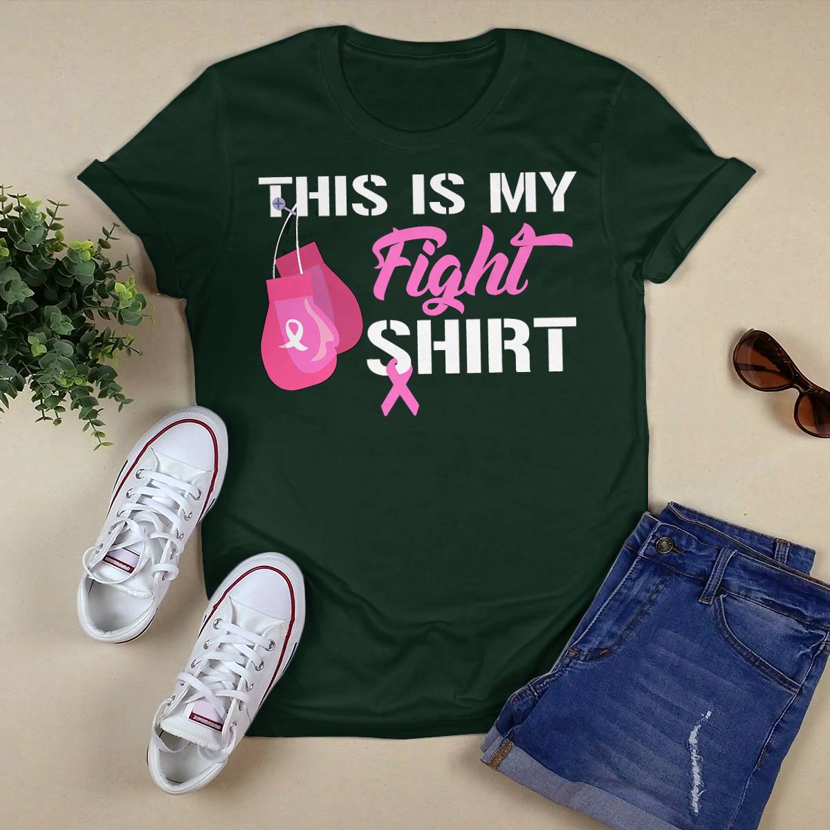 This Is My Fight Breast Cancer Fighter Believe Shirts Brc2344