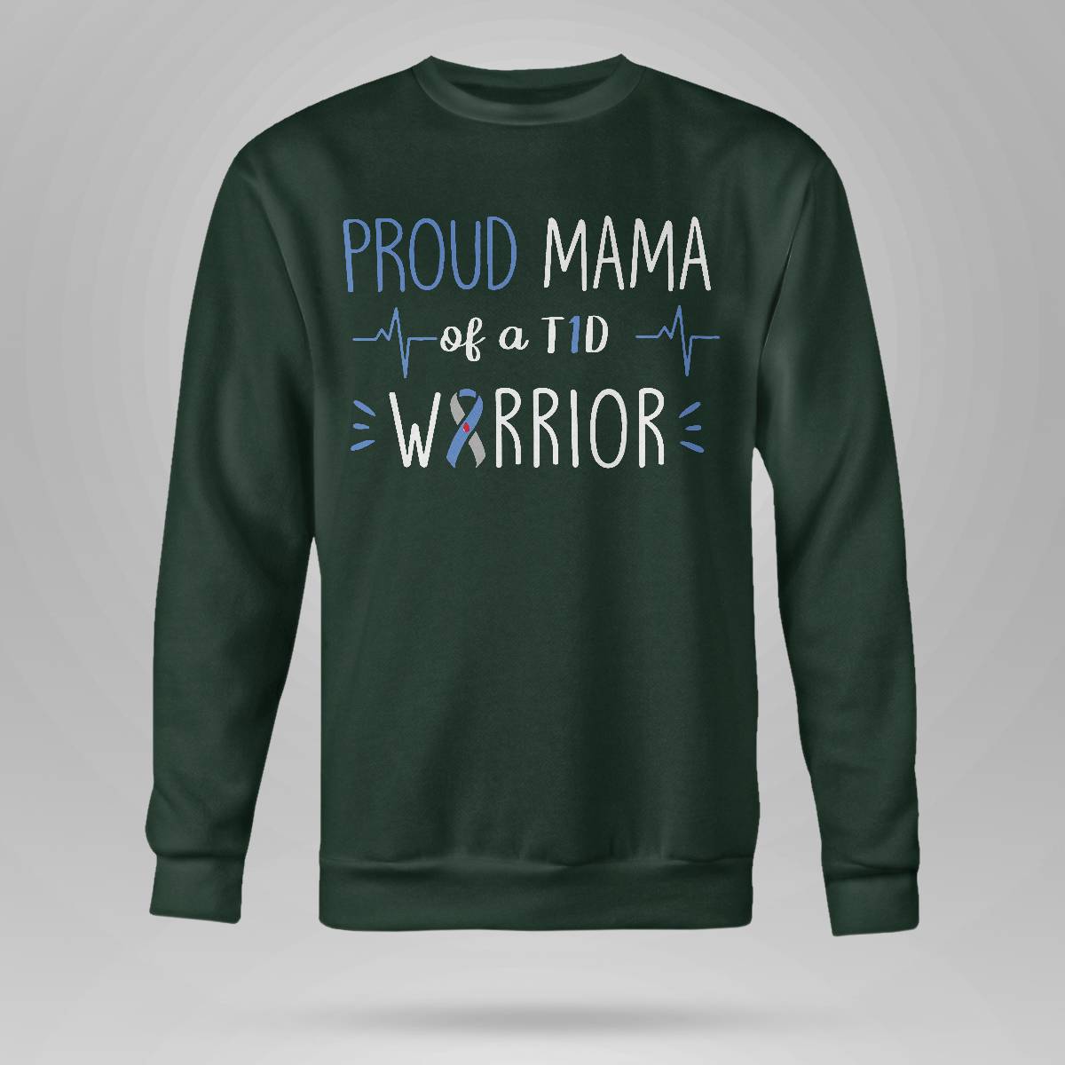 T1D Proud Mama Diabetes Awareness Blue Ribbon Month Gift Dab2345