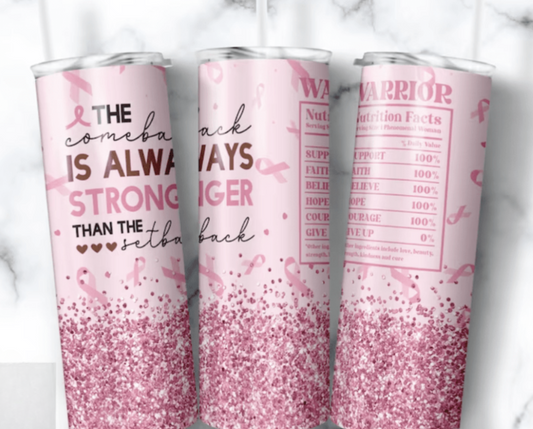 Breast Cancer Awareness Tumbler 17oz