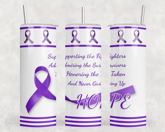 Alzheimer Awareness Tumbler 17oz