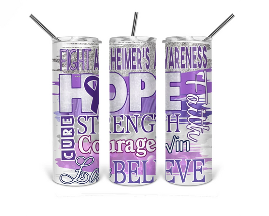 Alzheimer Awareness Tumbler 17oz