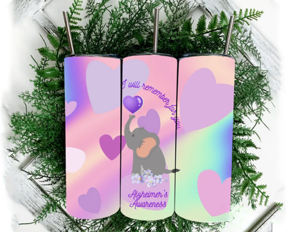 Alzheimer Awareness Tumbler 17oz