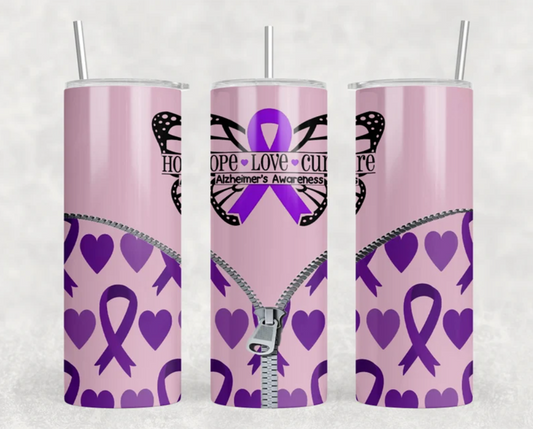 Alzheimer Awareness Tumbler 17oz