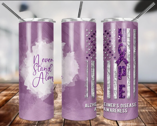 Alzheimer Awareness Tumbler 17oz
