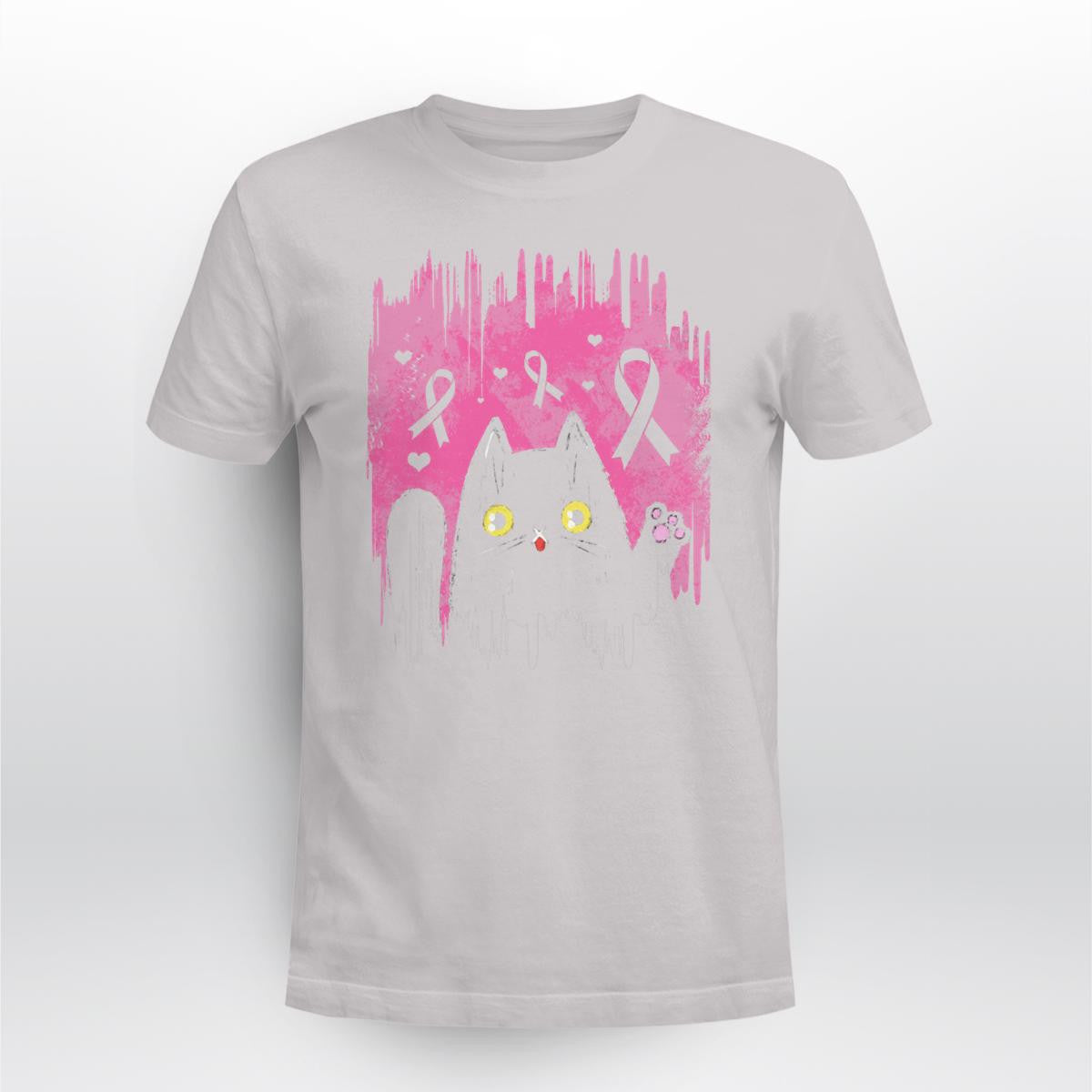 Black Cat 2306 For Cancer Warriorr,Breast Cancer Support Shirt, Breast Cancer Awareness Gift