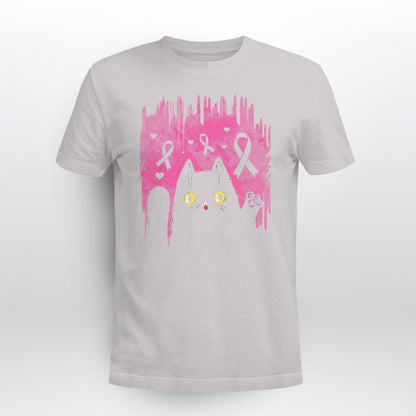 Black Cat 2306 For Cancer Warriorr,Breast Cancer Support Shirt, Breast Cancer Awareness Gift