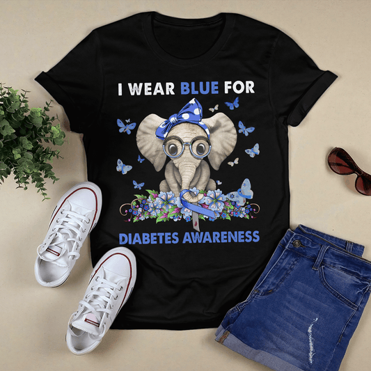 I Wear Blue For Diabetes Awareness Diabetes Awareness Shirt, Diabetes Survivor Support Shirt, Gift For Diabetic, Diabetes Awareness Month
