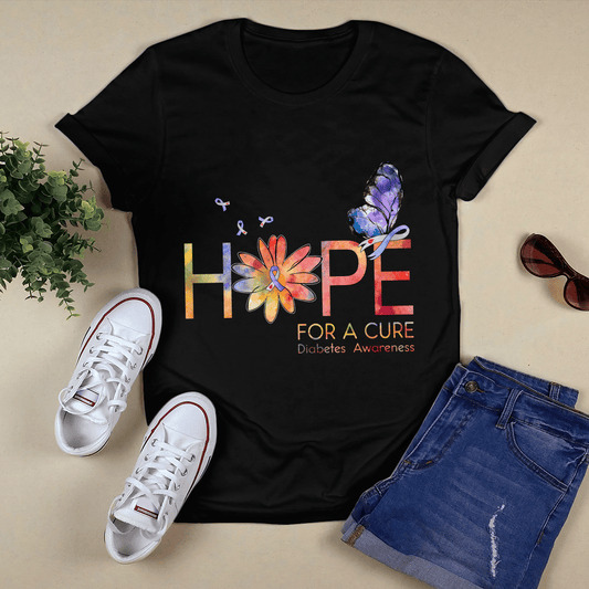 Hope For A Cure Diabetes Awareness Shirt, Diabetes Survivor Support Shirt, Gift For Diabetic, Diabetes Awareness Month