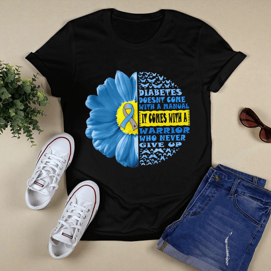 Diabetes Doesn't Come With A Manual Diabetes Awareness Shirt, Diabetes Survivor Support Shirt, Gift For Diabetic, Diabetes Awareness Month