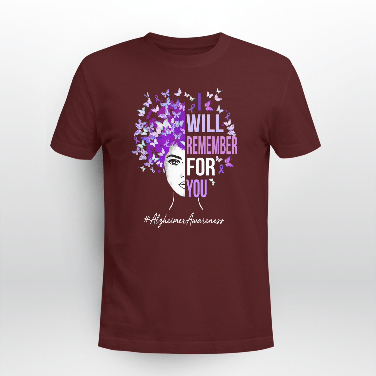 Support Alzheimer's Shirt, Alzheimer Dad Mom Tee, Alzheimer's gift, Gift For Her, Gift For Him I Will Remember For You