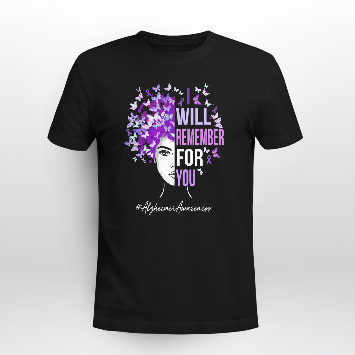 Support Alzheimer's Shirt, Alzheimer Dad Mom Tee, Alzheimer's gift, Gift For Her, Gift For Him I Will Remember For You
