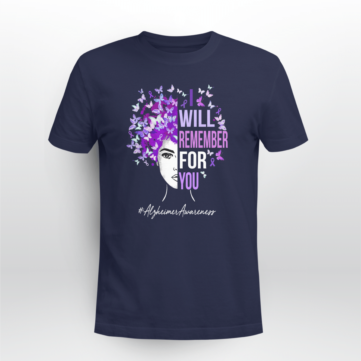 Support Alzheimer's Shirt, Alzheimer Dad Mom Tee, Alzheimer's gift, Gift For Her, Gift For Him I Will Remember For You