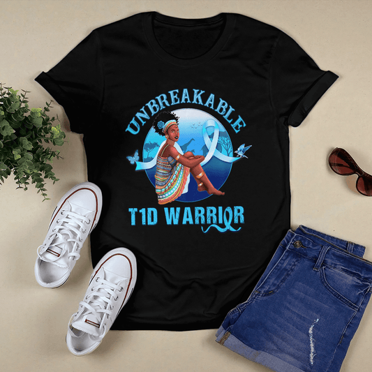 Unbreakable T1 Warrior 2315 Diabetes Awareness Shirt, Diabetes Survivor Support Shirt, Gift For Diabetic, Diabetes Awareness Month