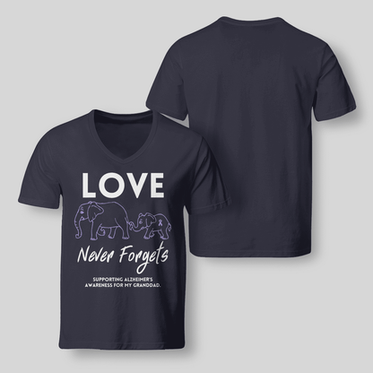 Support Alzheimer's Shirt, Alzheimer Dad Mom Tee, Alzheimer's gift, Gift For Her, Gift For Him Love Never Forgets 2316
