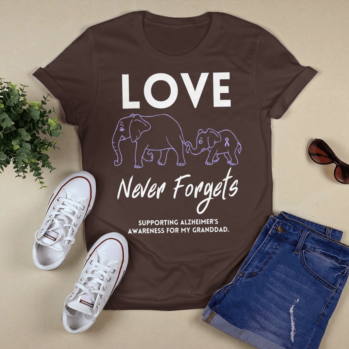 Support Alzheimer's Shirt, Alzheimer Dad Mom Tee, Alzheimer's gift, Gift For Her, Gift For Him Love Never Forgets 2316
