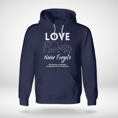 Love Never Forgets 2316 , Alzheimer's Awareness Shirt, Gift For People With Dementia