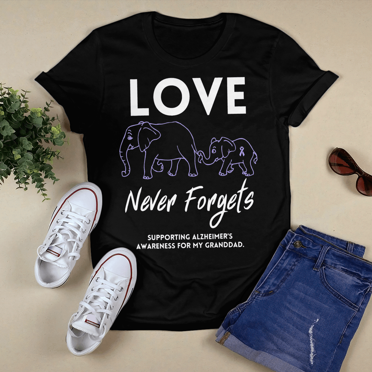 Support Alzheimer's Shirt, Alzheimer Dad Mom Tee, Alzheimer's gift, Gift For Her, Gift For Him Love Never Forgets 2316