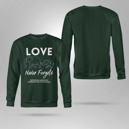 Love Never Forgets 2316 , Alzheimer's Awareness Shirt, Gift For People With Dementia