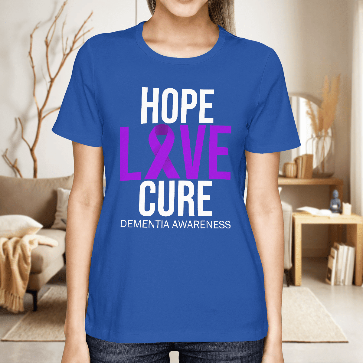 Support Alzheimer's Shirt, Alzheimer Dad Mom Tee, Alzheimer's gift, Gift For Her, Gift For Him Hope Love Cure 2317