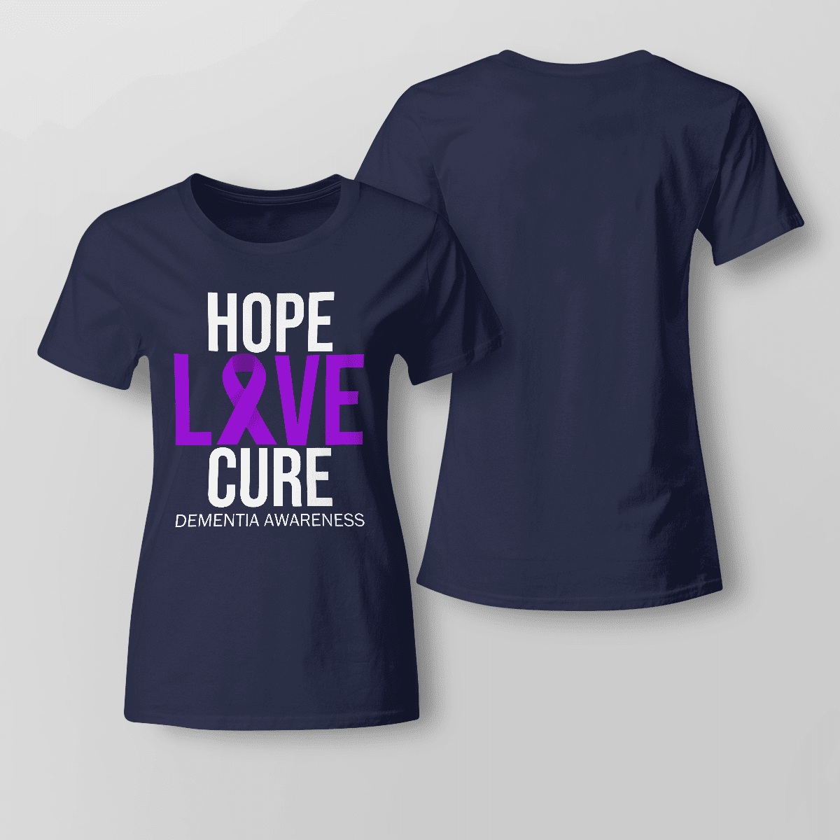 Support Alzheimer's Shirt, Alzheimer Dad Mom Tee, Alzheimer's gift, Gift For Her, Gift For Him Hope Love Cure 2317
