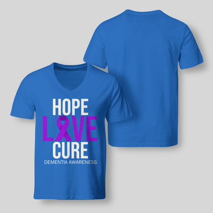 Support Alzheimer's Shirt, Alzheimer Dad Mom Tee, Alzheimer's gift, Gift For Her, Gift For Him Hope Love Cure 2317