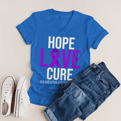 Support Alzheimer's Shirt, Alzheimer Dad Mom Tee, Alzheimer's gift, Gift For Her, Gift For Him Hope Love Cure 2317