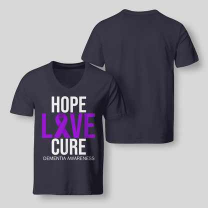 Support Alzheimer's Shirt, Alzheimer Dad Mom Tee, Alzheimer's gift, Gift For Her, Gift For Him Hope Love Cure 2317