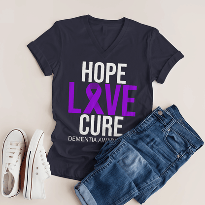 Support Alzheimer's Shirt, Alzheimer Dad Mom Tee, Alzheimer's gift, Gift For Her, Gift For Him Hope Love Cure 2317