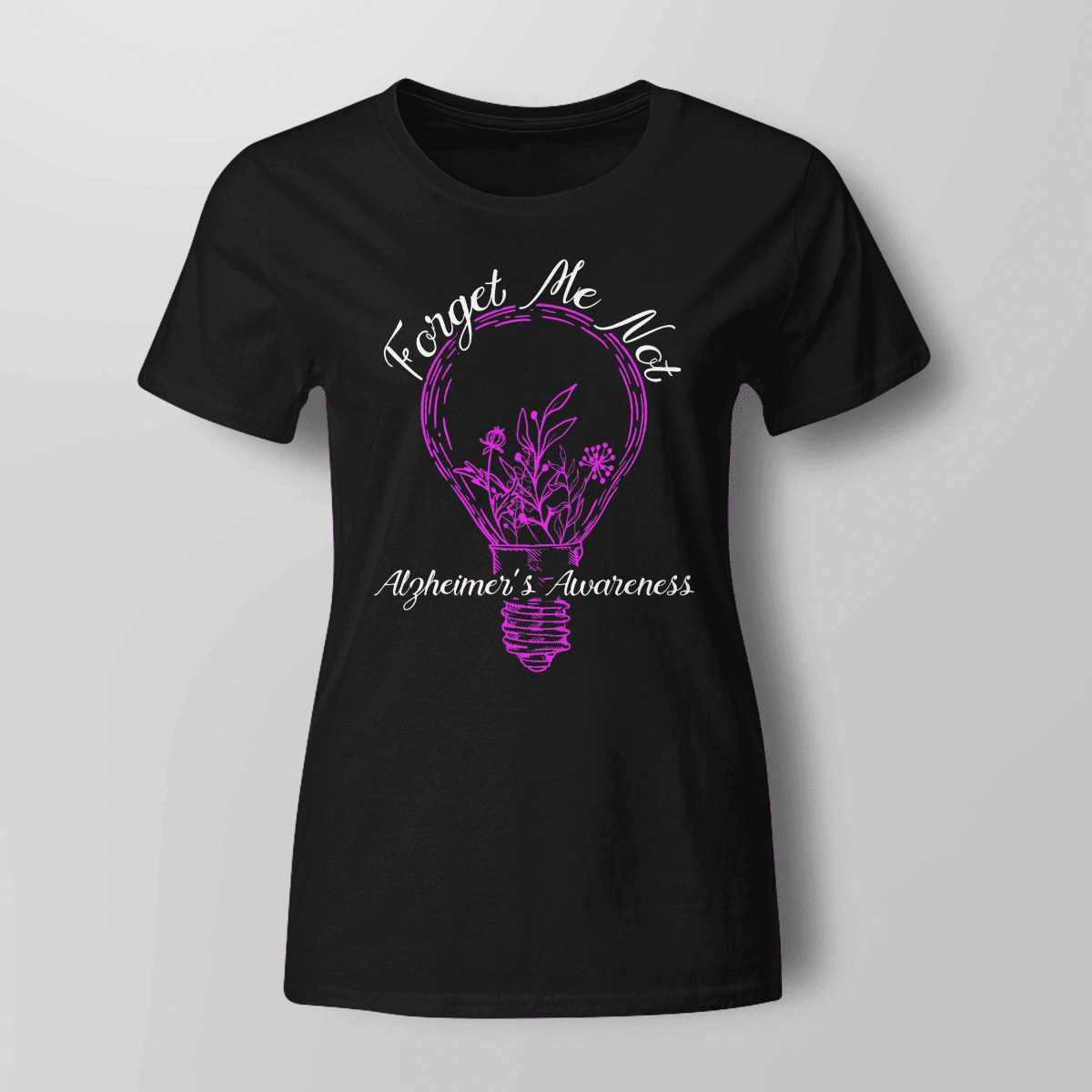 Support Alzheimer's Shirt, Alzheimer Dad Mom Tee, Alzheimer's gift, Gift For Her, Gift For Him Forget Me Not 2317