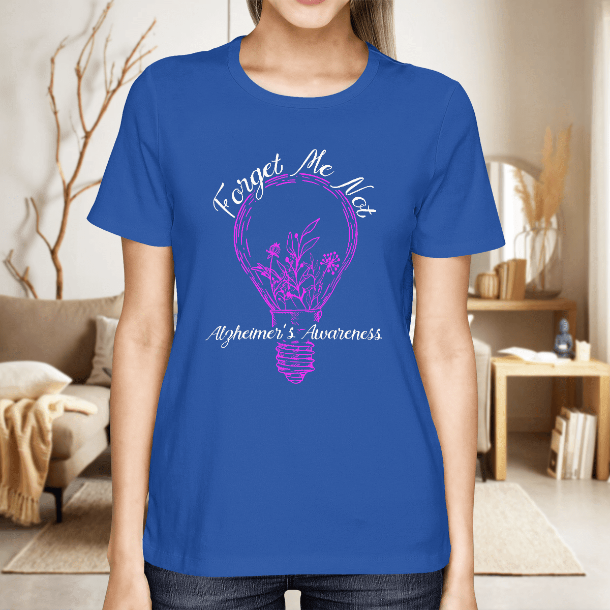 Support Alzheimer's Shirt, Alzheimer Dad Mom Tee, Alzheimer's gift, Gift For Her, Gift For Him Forget Me Not 2317