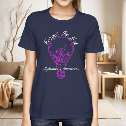Support Alzheimer's Shirt, Alzheimer Dad Mom Tee, Alzheimer's gift, Gift For Her, Gift For Him Forget Me Not 2317