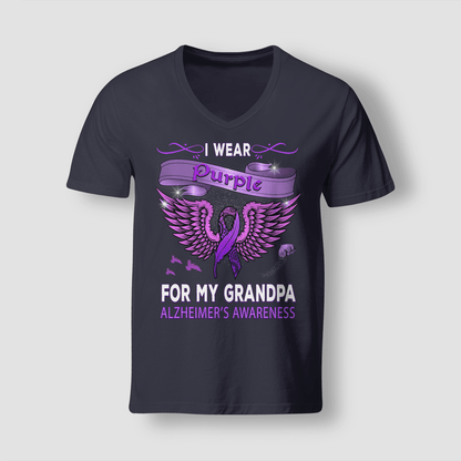 Support Alzheimer's Shirt, Alzheimer Dad Mom Tee, Alzheimer's gift, Gift For Her, Gift For Him I Wear Purple 2317