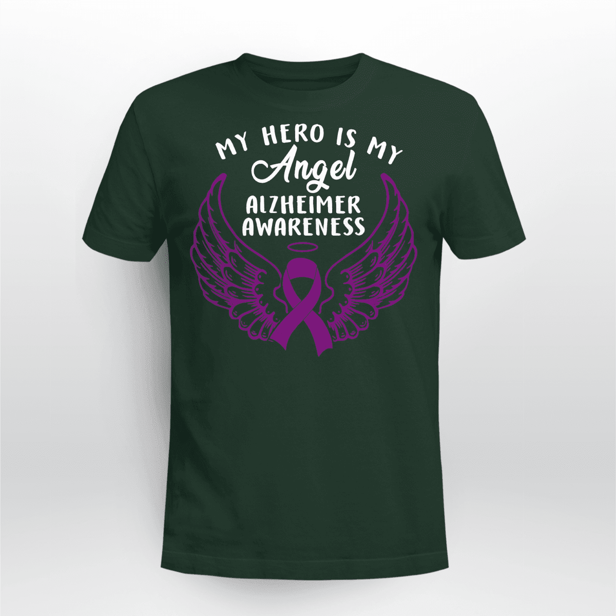My Hero Is Now Angel , Alzheimer's Awareness Shirt, Gift For People With Dementia