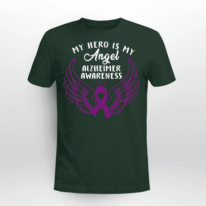 My Hero Is Now Angel , Alzheimer's Awareness Shirt, Gift For People With Dementia