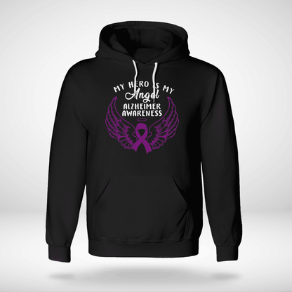 My Hero Is Now Angel , Alzheimer's Awareness Shirt, Gift For People With Dementia