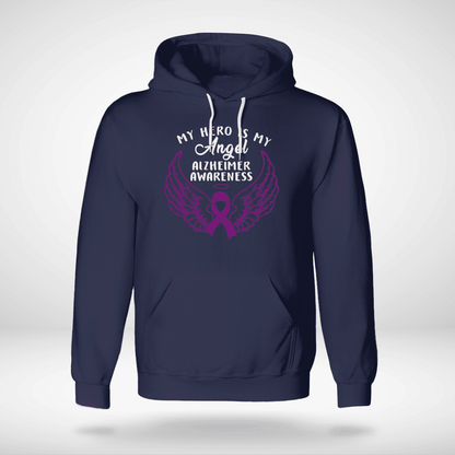 My Hero Is Now Angel , Alzheimer's Awareness Shirt, Gift For People With Dementia