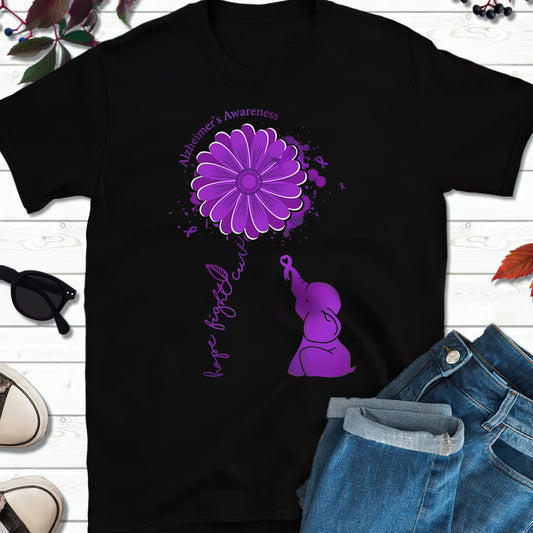 Support Alzheimer's Shirt, Alzheimer Dad Mom Tee, Alzheimer's gift, Gift For Her, Gift For Him Hope Fight Cure