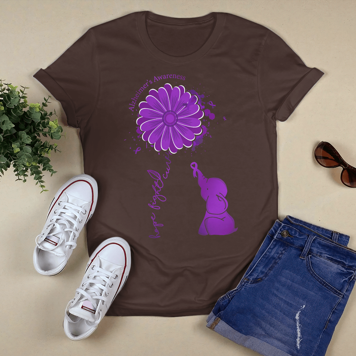 Support Alzheimer's Shirt, Alzheimer Dad Mom Tee, Alzheimer's gift, Gift For Her, Gift For Him Hope Fight Cure