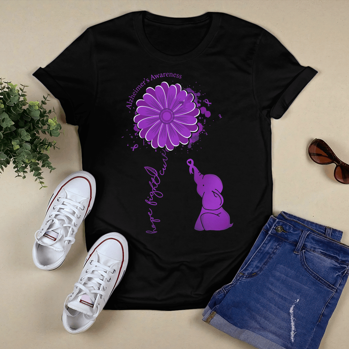 Support Alzheimer's Shirt, Alzheimer Dad Mom Tee, Alzheimer's gift, Gift For Her, Gift For Him Hope Fight Cure