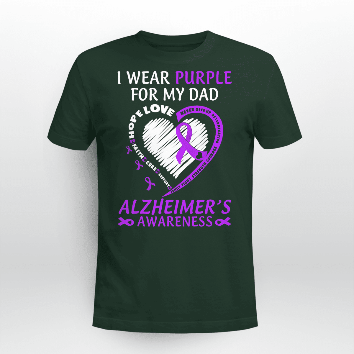 I Wear Purple For My Dad , Alzheimer's Awareness Shirt, Gift For People With Dementia