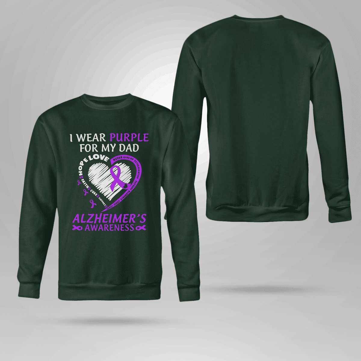 I Wear Purple For My Dad , Alzheimer's Awareness Shirt, Gift For People With Dementia