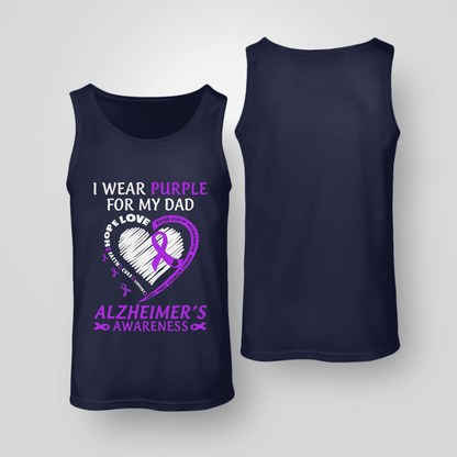 I Wear Purple For My Dad , Alzheimer's Awareness Shirt, Gift For People With Dementia