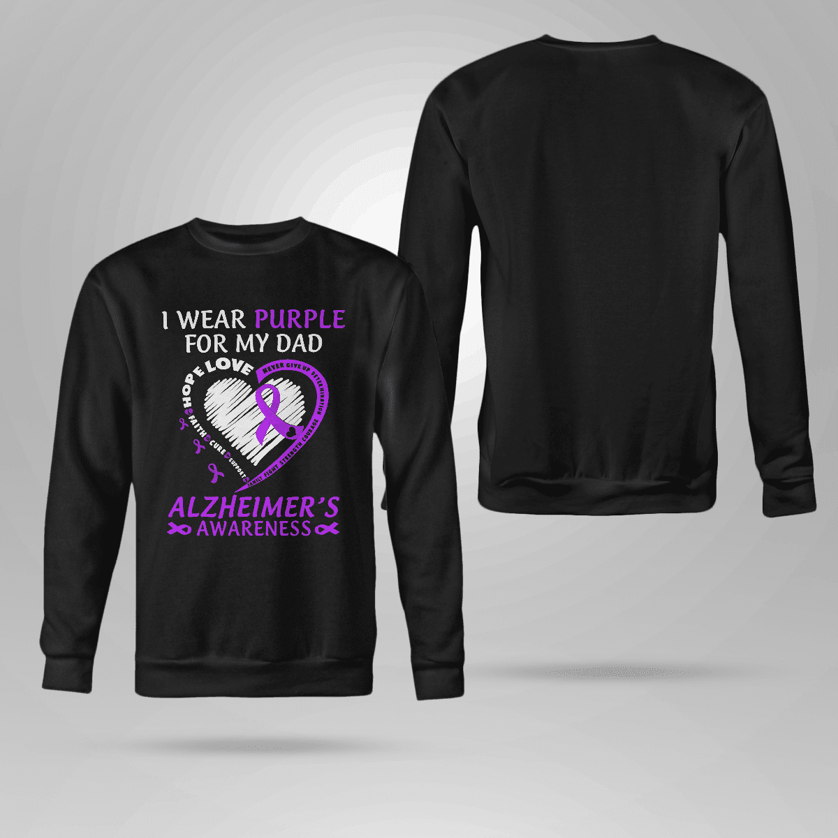 I Wear Purple For My Dad , Alzheimer's Awareness Shirt, Gift For People With Dementia