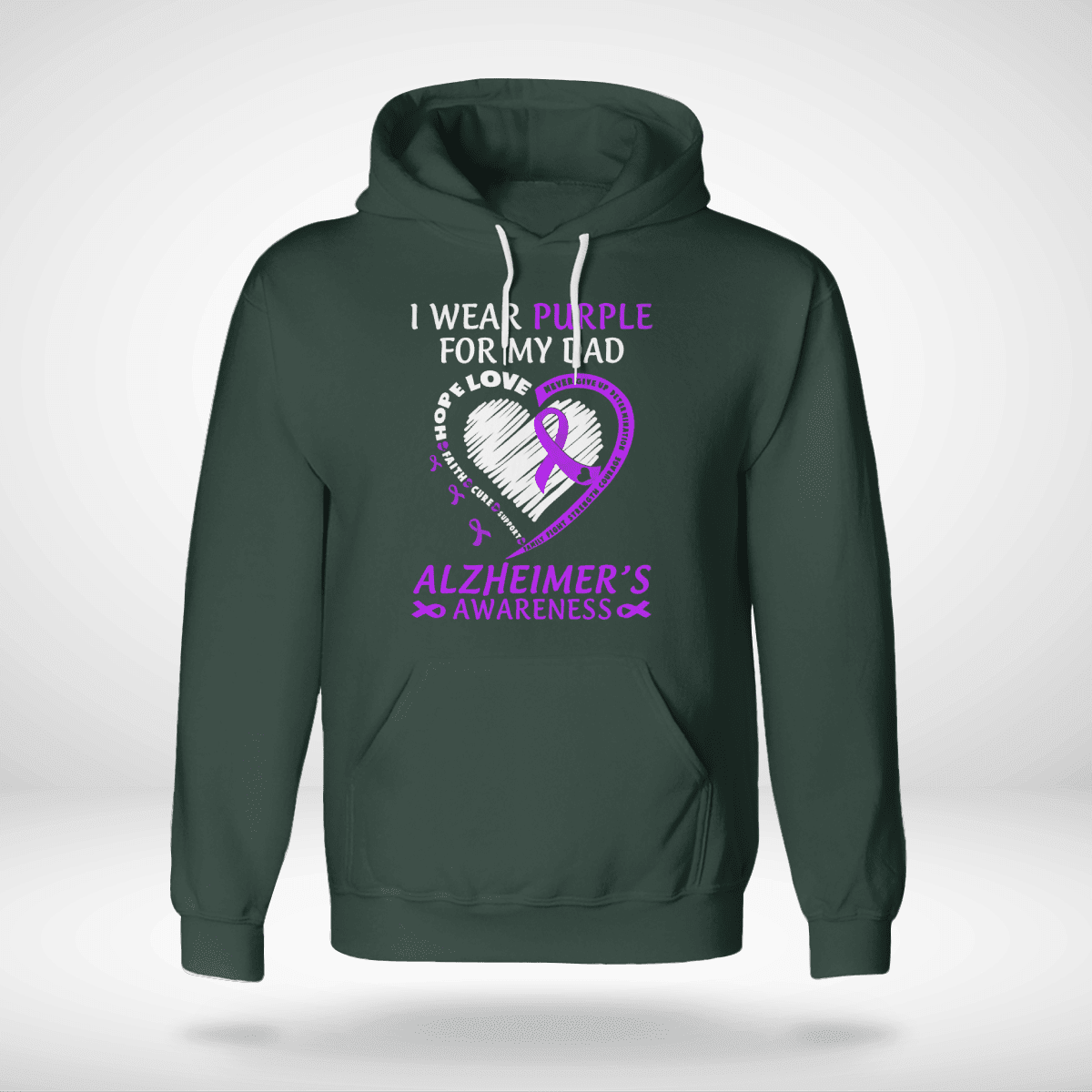 I Wear Purple For My Dad , Alzheimer's Awareness Shirt, Gift For People With Dementia