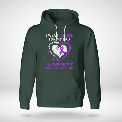 I Wear Purple For My Dad , Alzheimer's Awareness Shirt, Gift For People With Dementia