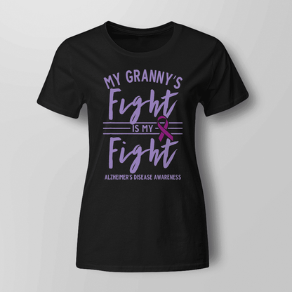 Support Alzheimer's Shirt, Alzheimer Dad Mom Tee, Alzheimer's gift, Gift For Her, Gift For Him My Granny's Fight Is My Fight
